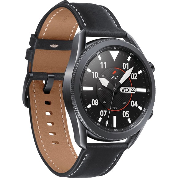 Samsung - Galaxy Watch3 Smartwatch 45mm Stainless BT - Mystic Black